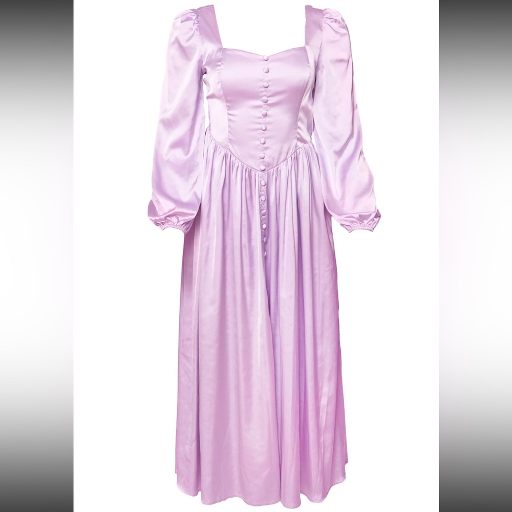 Ivy City Co Purple Long Sleeve Gown for Weddings